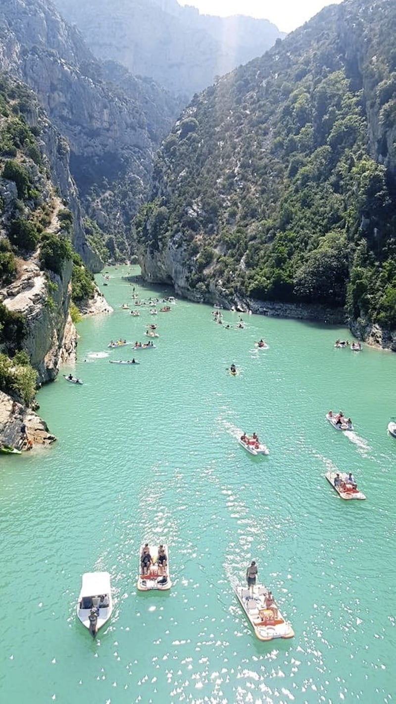 The western end of the Gorges du Verdon as pictured from the Pont du Galetas. 