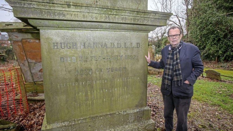 Historian Tom Hartley in Balmoral Cemetery in south Belfast. Picture by Mal McCann