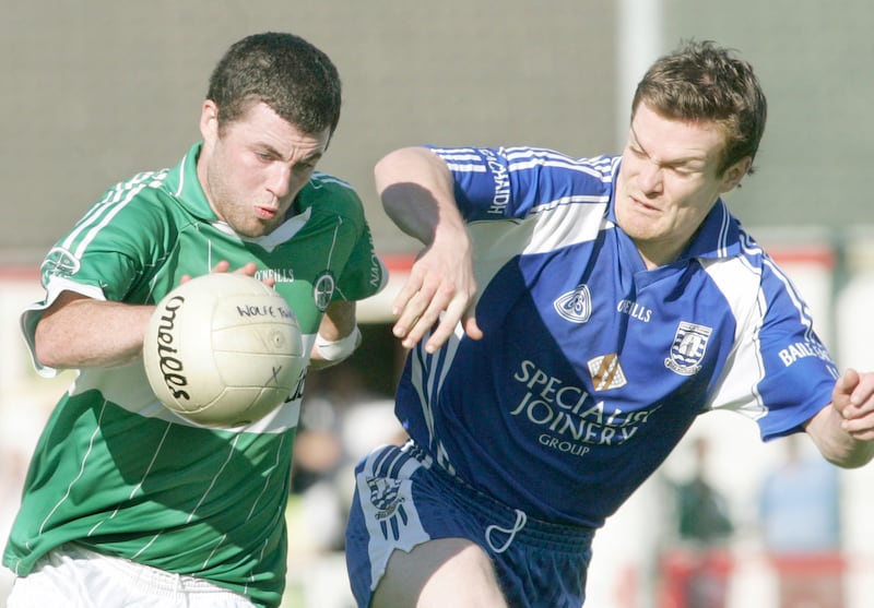 Loup's Paul Young (left) scored a superb goal in 2009 to deny Kilcoo