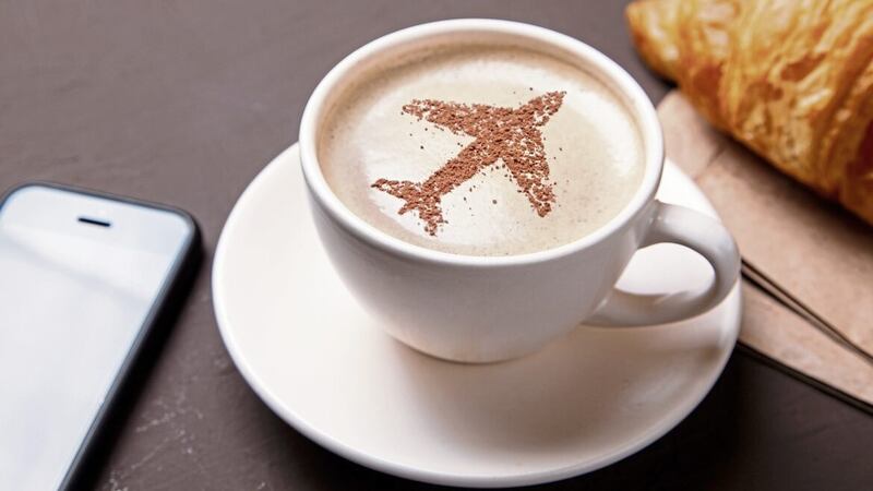 Keep an eye on your caffeine intake at the airport. 