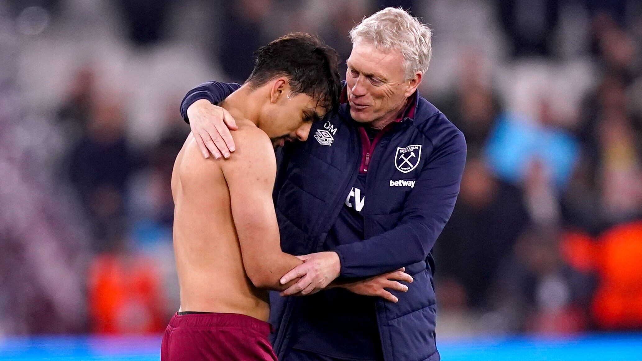David Moyes (right) insists West Ham do not want to let Lucas Paqueta (left) leave in a cut-price deal (John Walton/PA)