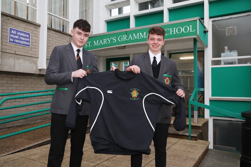St Mary's Year 14 pupils Mark Tierney and Ronan Bradley. Picture by Mal McCann