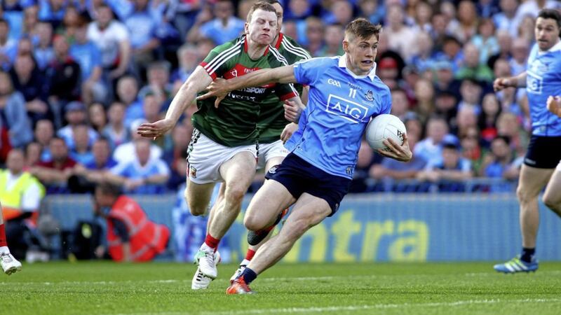 Colm Boyle was excellent in Mayo&#39;s narrow victory over Armagh on Saturday night. Picture by Seamus Loughran 
