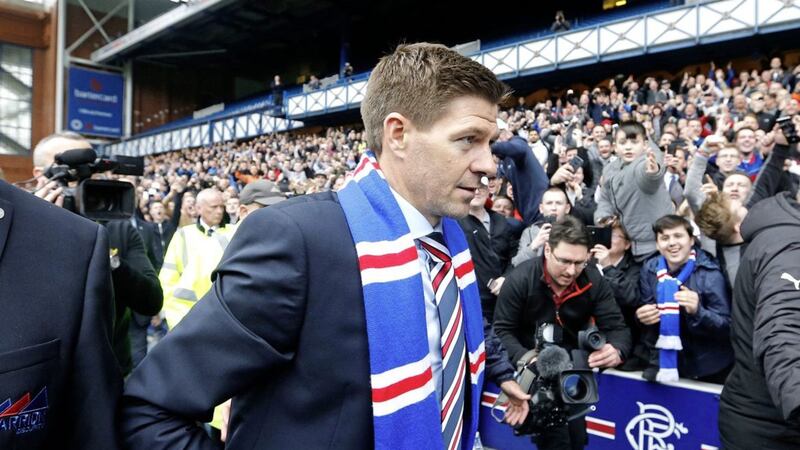 Rangers new manager Steven Gerrard during a press conference at Ibrox Stadium, Glasgow on Friday May 4 2018 