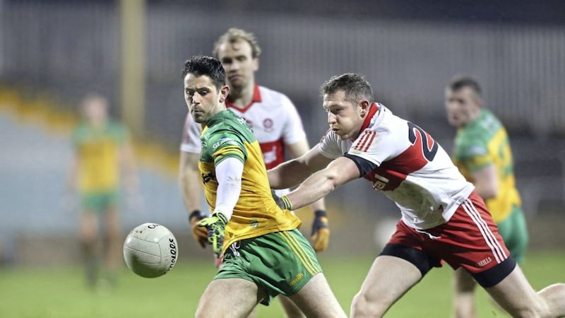 Ryan McHugh returned to action for Donegal against Derry in Tuesday night&#39;s Dr McKenna Cup semi-final. Picture Margaret McLaughlin. 