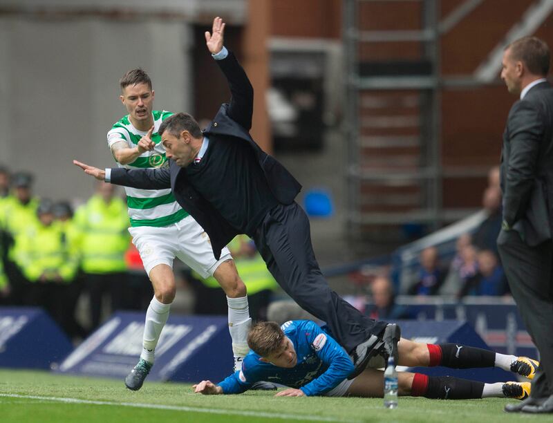 Josh Windass colides with manager Pedro Caixinha.