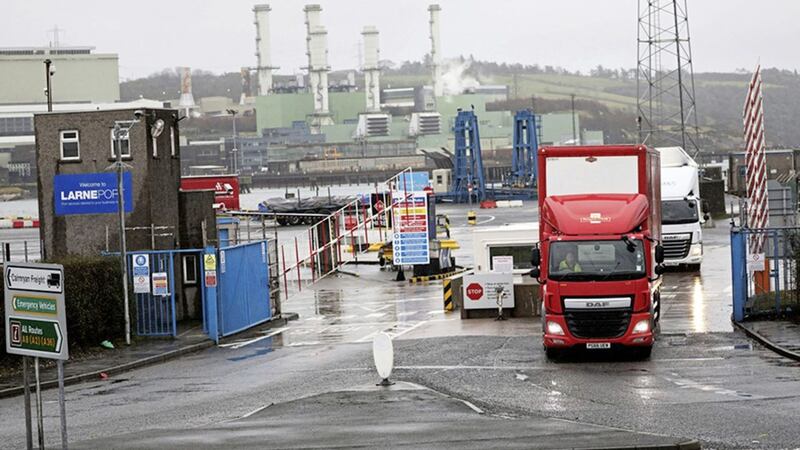 An border inspection post at Larne port. Picture by AP Photo/Peter Morrison 