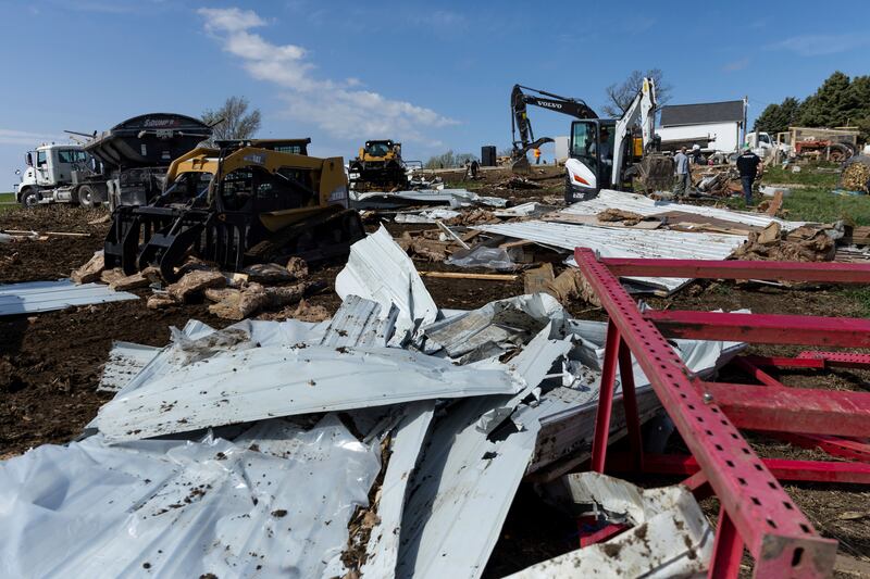 The weather devastated parts of several US states (Anna Reed/Omaha World-Herald via AP)