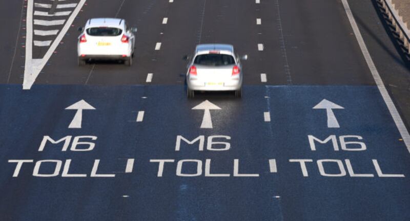 Traffic goes onto the M6 toll