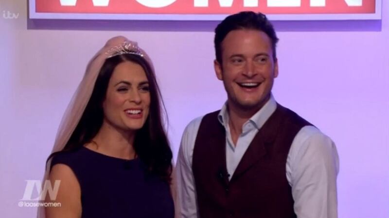Gary Lucy and Susie Amy relived their over-the-top fictional wedding.