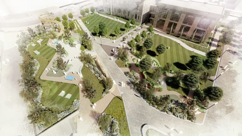 Artist&#39;s impression of the proposed new City Quays Gardens 