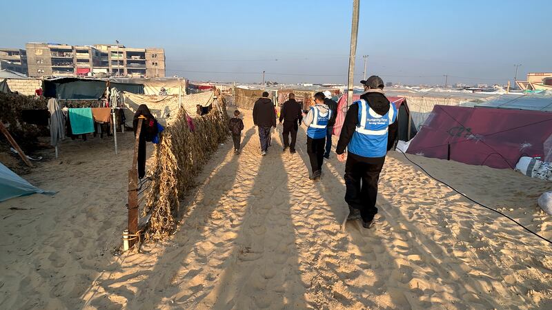 UK aid workers inside the Gaza Strip