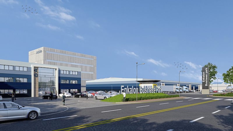 An artistic impression of Errigal Group&#39;s new &pound;150m Enkalon Business Park in Antrim. 