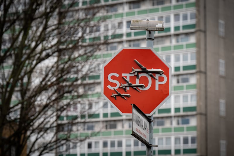 The last confirmed piece of Bansky artwork was a stop sign featuring military drones in Peckham, south London
