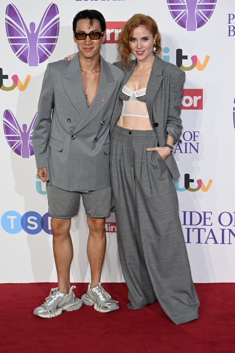 Carlos Gu and Angela Scanlon at the Pride of Britain Awards last year