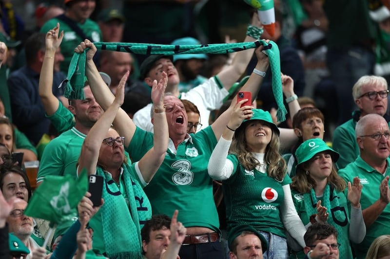 Ireland fans were in full voice in Paris
