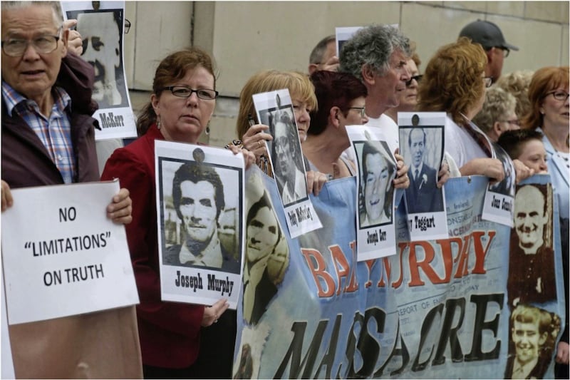 The families of those killed at Ballymurphy have opposed the application that would enable the interlocutor to access confidential files Picture: Hugh Russell 