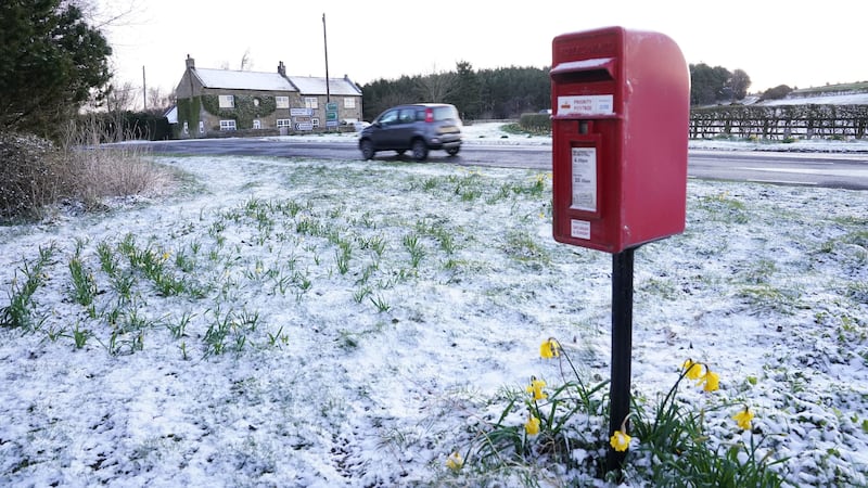 Northern areas woke to a sprinkling of snow on Monday morning.