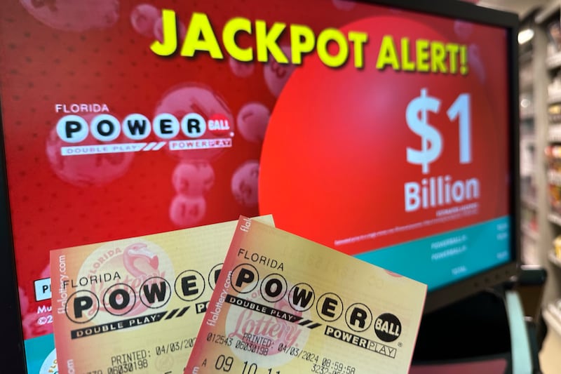 The 1.3 billion dollar prize ranks as the eighth largest in US lottery history (Wilfredo Lee/AP)