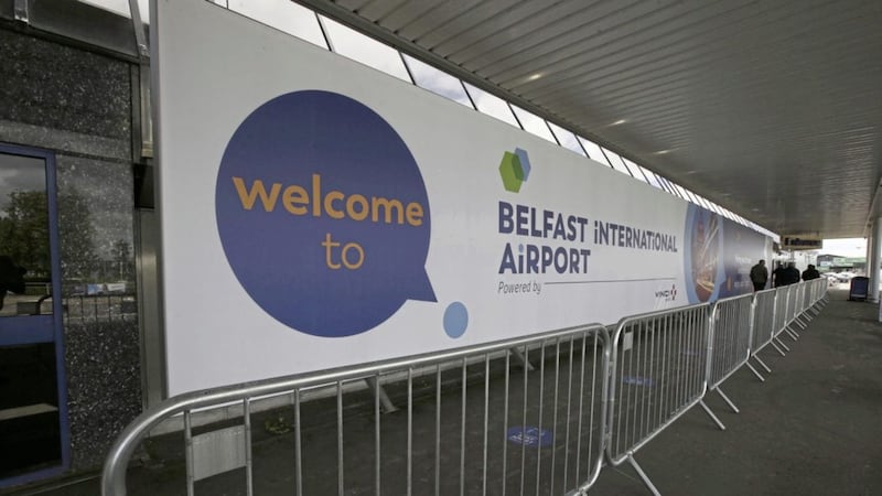 Passenger numbers at Belfast International Airport recovered to 75 per cent pre-pandemic levels during March 2022. Picture By Hugh Russell. 