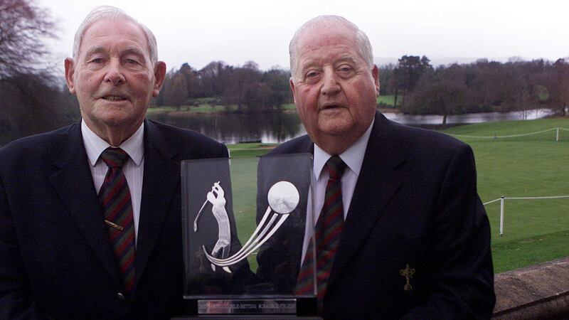 Christy O'Connor Snr (left) with fellow Ryder Cup player, Norman Drew&nbsp;