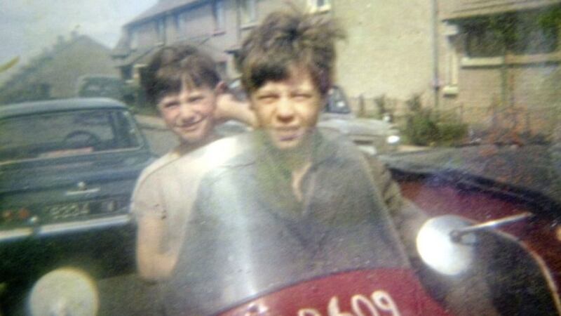 &nbsp;Daniel Hegarty with his sister Kathleen in the Creggan, Derry