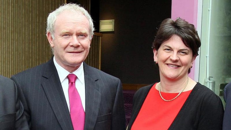 Arlene Foster has embarked on a four-day visit to the US but Martin McGuinness is staying at home. Picture by Paul Faith, Press Association 