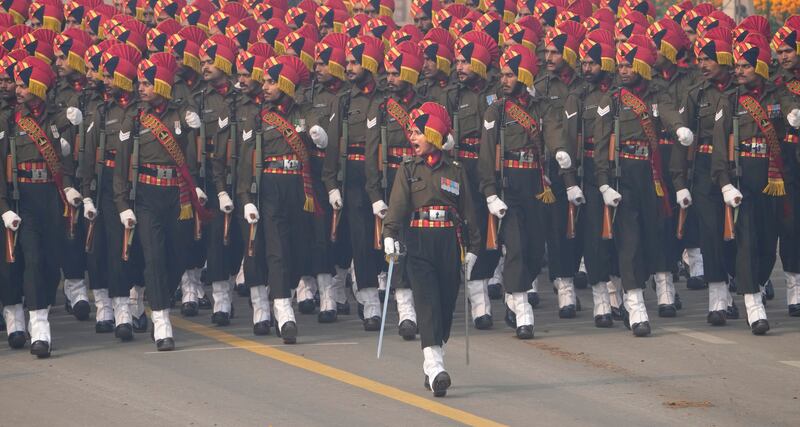 The parade showcased India’s defence capability and cultural heritage (Manish Swarup/AP)