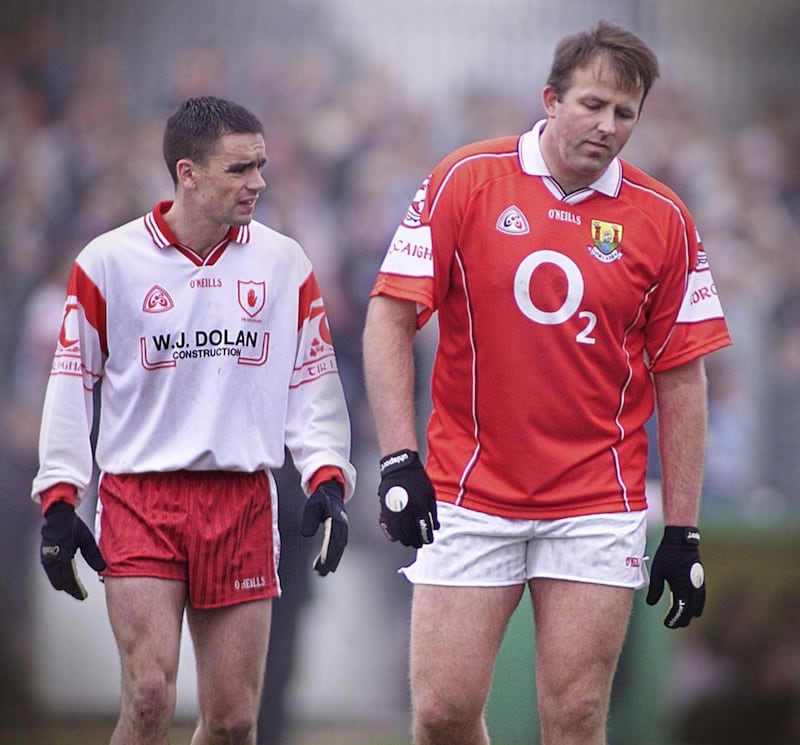 A1994 duel with Cork&#39;s Colin Corkery sticks in the memory of Paul Higgins - though not for the usual reason. Picture by Ann McManus 