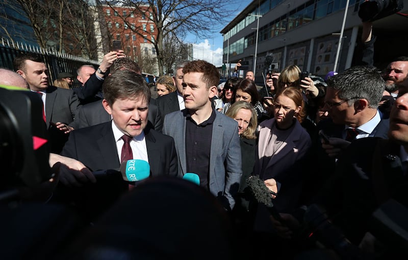 Paddy Jackson speaking outside court after being acquitted.&nbsp;Picture by Niall Carson, PA&nbsp;