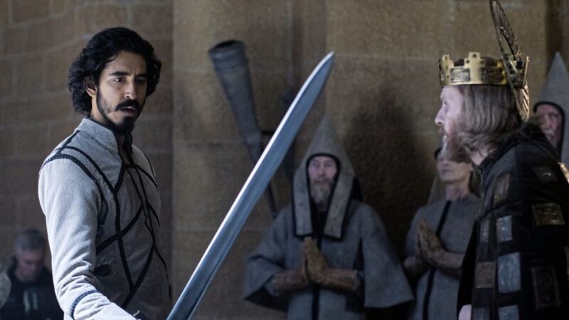 The Green Knight: Dev Patel as Gawain and Sean Harris as King Arthur 