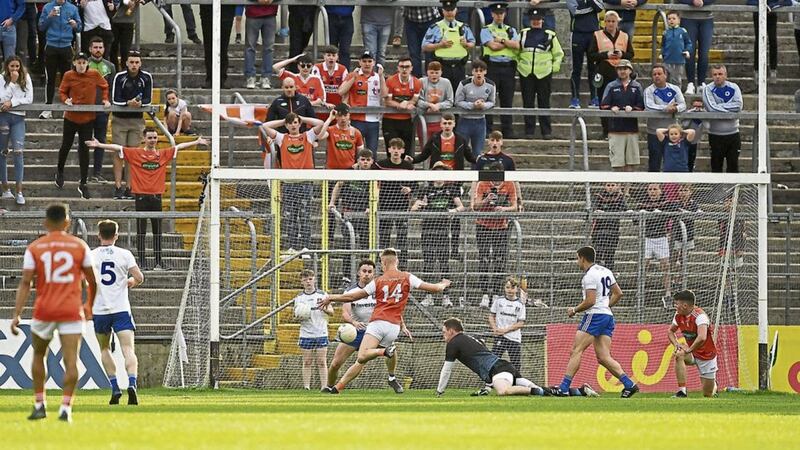 Rian O&#39;Neill scored 2-1 as Armagh defeated Monaghan in their All-Ireland qualifier clash at Clones. Picture by Sportsfile 