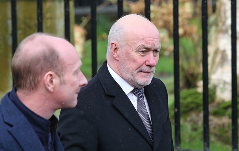 Former Manchester United and Northern Ireland footballer Sammy McIlroy attends the funeral of Harry Gregg. Picture by Margaret McLaughlin&nbsp;
