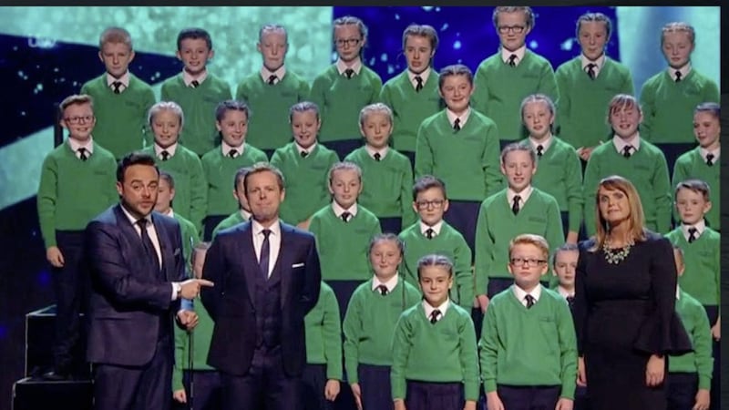 St Patrick&#39;s Junior Choir from Drumgreenagh, Co Down, performing on Britain&#39;s Got Talent 