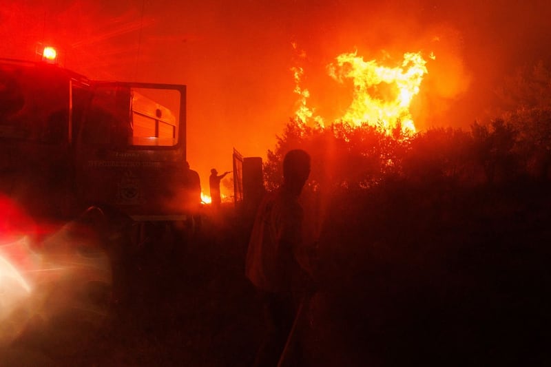 APTOPIX Greece Wildfires