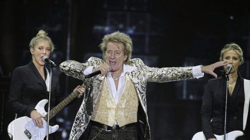 Rod Stewart live in Belfast at the SSE.Picture by Hugh Russell. 