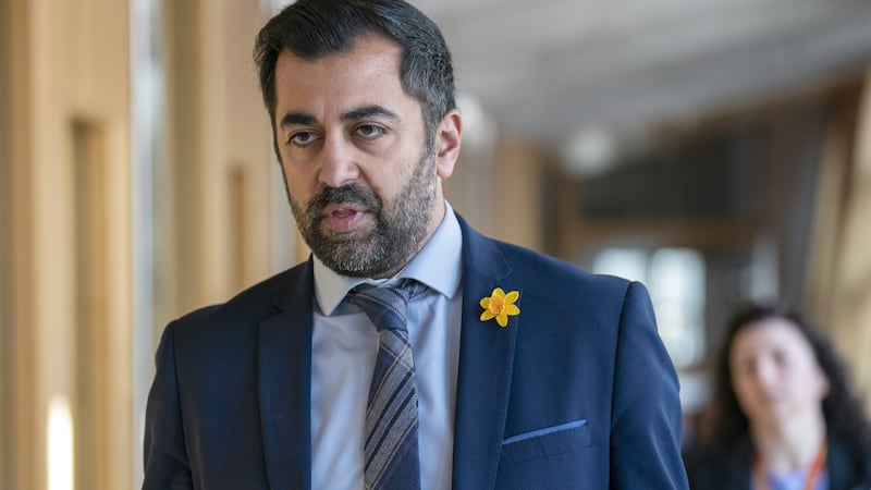 First Minister Humza Yousaf has hit out at racist graffiti near his Dundee home