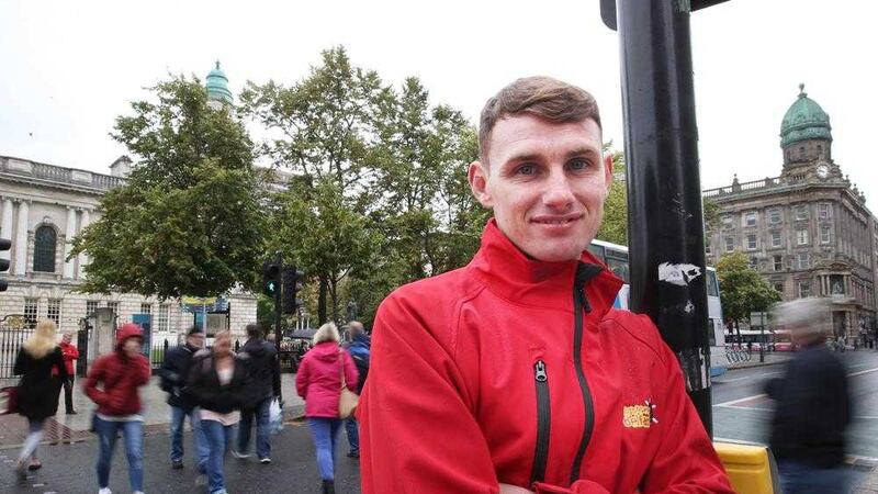 Boxer Sean McComb, who chased down two thieves following separate street robberies in Belfast city centre on Sunday morning 