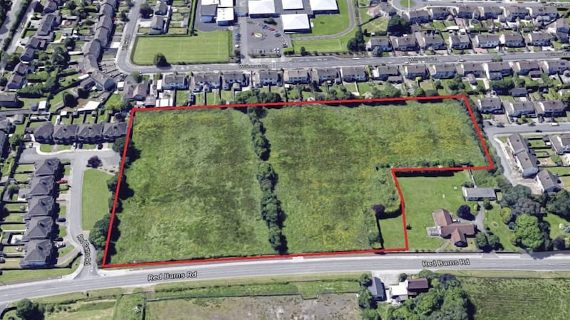 The 5.35 acre site at Red Barns Road in Dundalk which has gone on sale by private treaty 