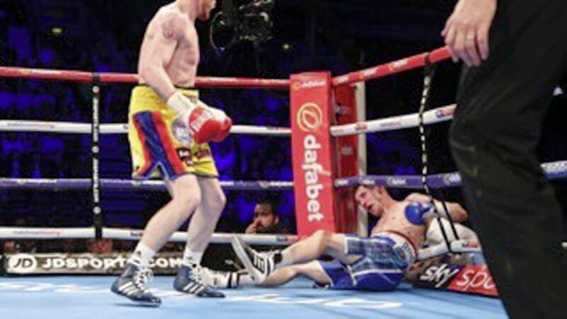 James Tennyson knocks out Darren Traynor in October last year 