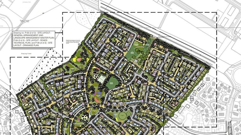 The proposed Newbridge Road development in Coleraine consists of 374 homes. Picture from GM Design Associates. 