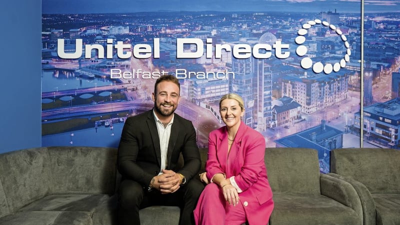 Telecommunications company Unitel Direct is currently rolling out a major recruitment drive and has relocated to Ascot House. Pictured are Unitel Direct centre manager Joe Cross with venYou client services director Donna Linehan 