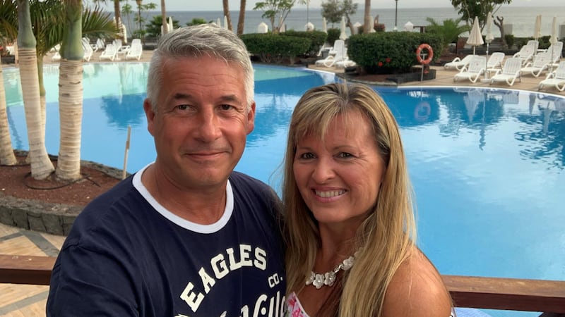 Lisa Skellon and Jamie Hobbs are getting married next month after a Sliding Doors moment at Bournemouth Airport in 2019 led to them meeting (Tui/PA)