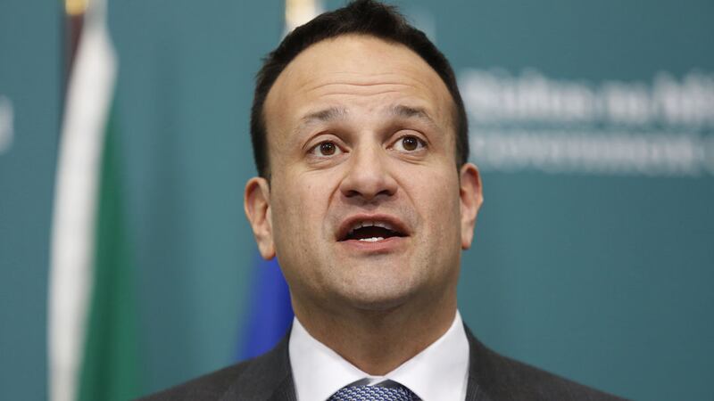 &nbsp;Taoiseach Leo Varadkar speaking in Government Buildings, Dublin, as he briefs the media on the latest measures Government Departments have introduced in response to Covid-19.