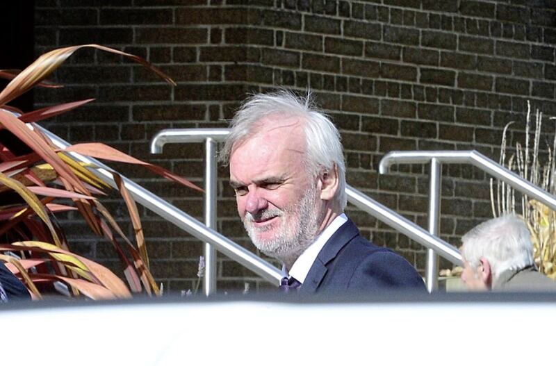 Tim McGarry pictured at Seamus Kelters funeral in Belfast..Picture by Arthur Allison/Pacemaker Press.
