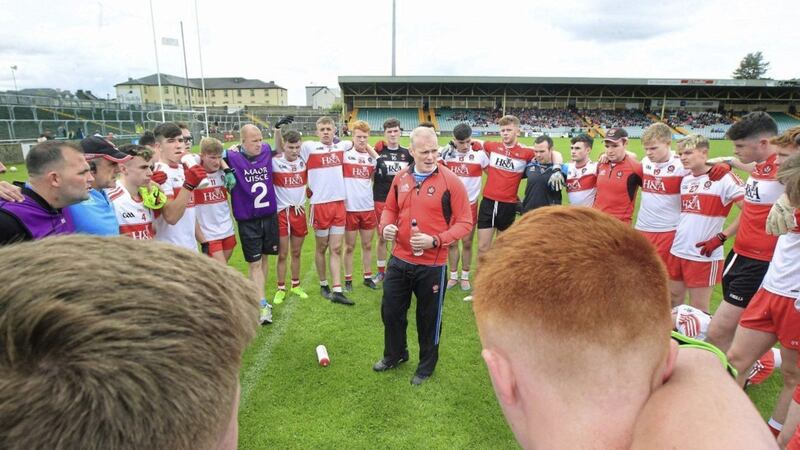 Damian McErlain&#39;s Derry minors bid to bring the Tom Markham Cup back to the Oak Leaf county for the first time since 2002 when they take on Kerry in tomorrow&#39;s All-Ireland final. Picture by Margaret McLaughlin 