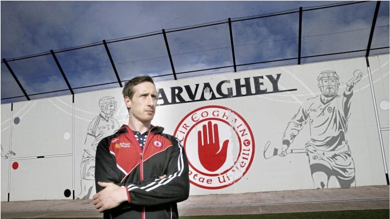 Tyrone&#39;s Colm Cavanagh at their Garvaghey training centre, where intense preparations have taken place to face Dublin. Picture by Hugh Russell 