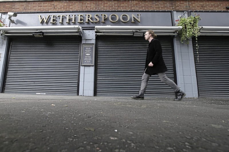The Bridge House on Bedford Street is Wetherspoon&#39;s only bar in Belfast. Picture by Hugh Russell. 