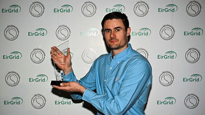 Personality of the Year recipient Derry footballer Chrissy McKaigue at the Gaelic Writers’ Association Awards, supported by EirGrid, which took place at the Iveagh Garden Hotel in Dublin.