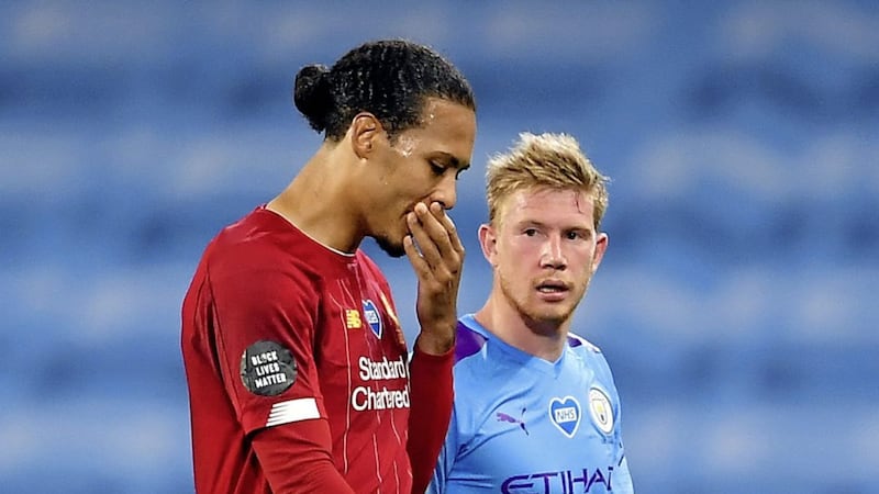 Manchester City&#39;s Kevin De Bruyne (right) might succeed Liverpool&#39;s Virgil van Dijk as PFA Players&#39; Player of the Year and Premier League Player of the Season. 